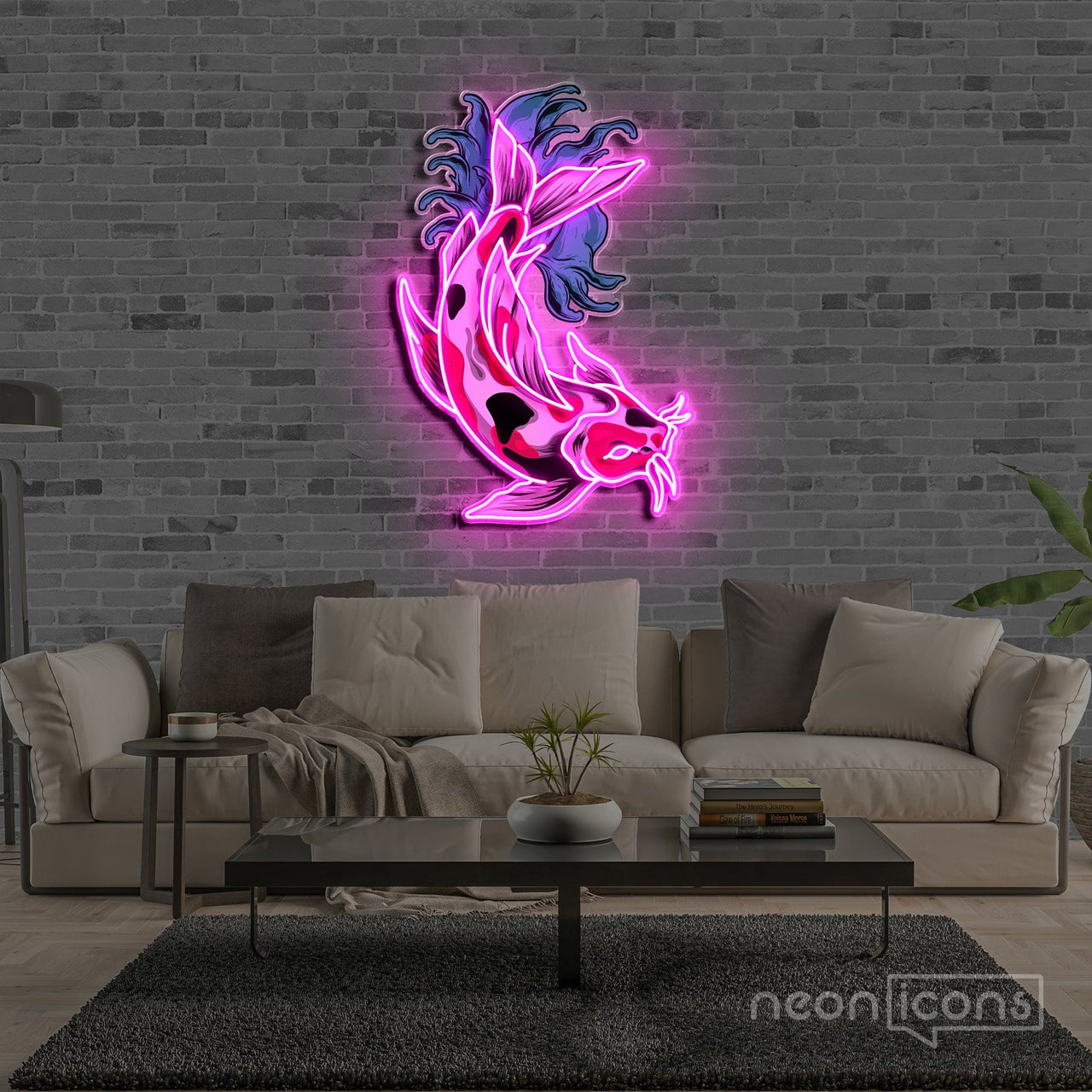 "Koi Fish" Neon x Acrylic Artwork by Neon Icons