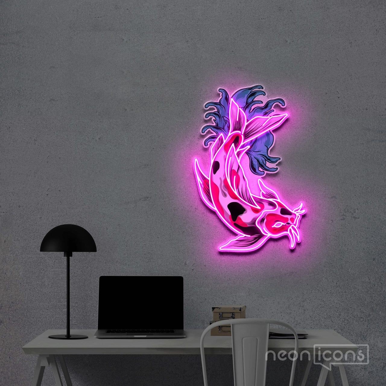 "Koi Fish" Neon x Acrylic Artwork by Neon Icons