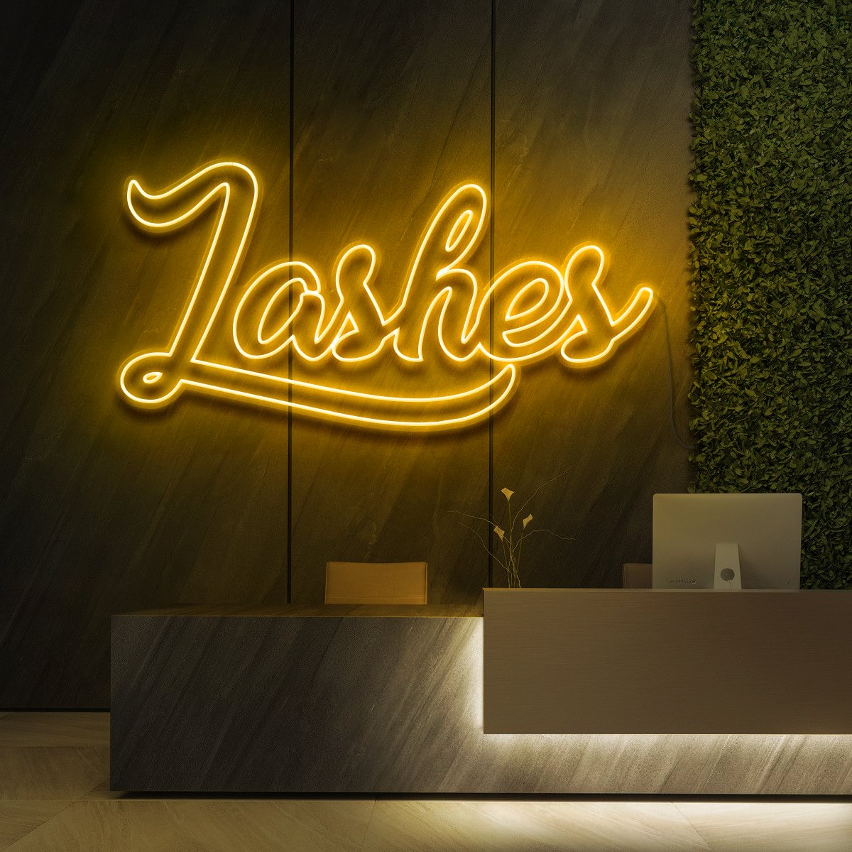 "Lashes" Neon Sign for Beauty & Cosmetic Studios by Neon Icons