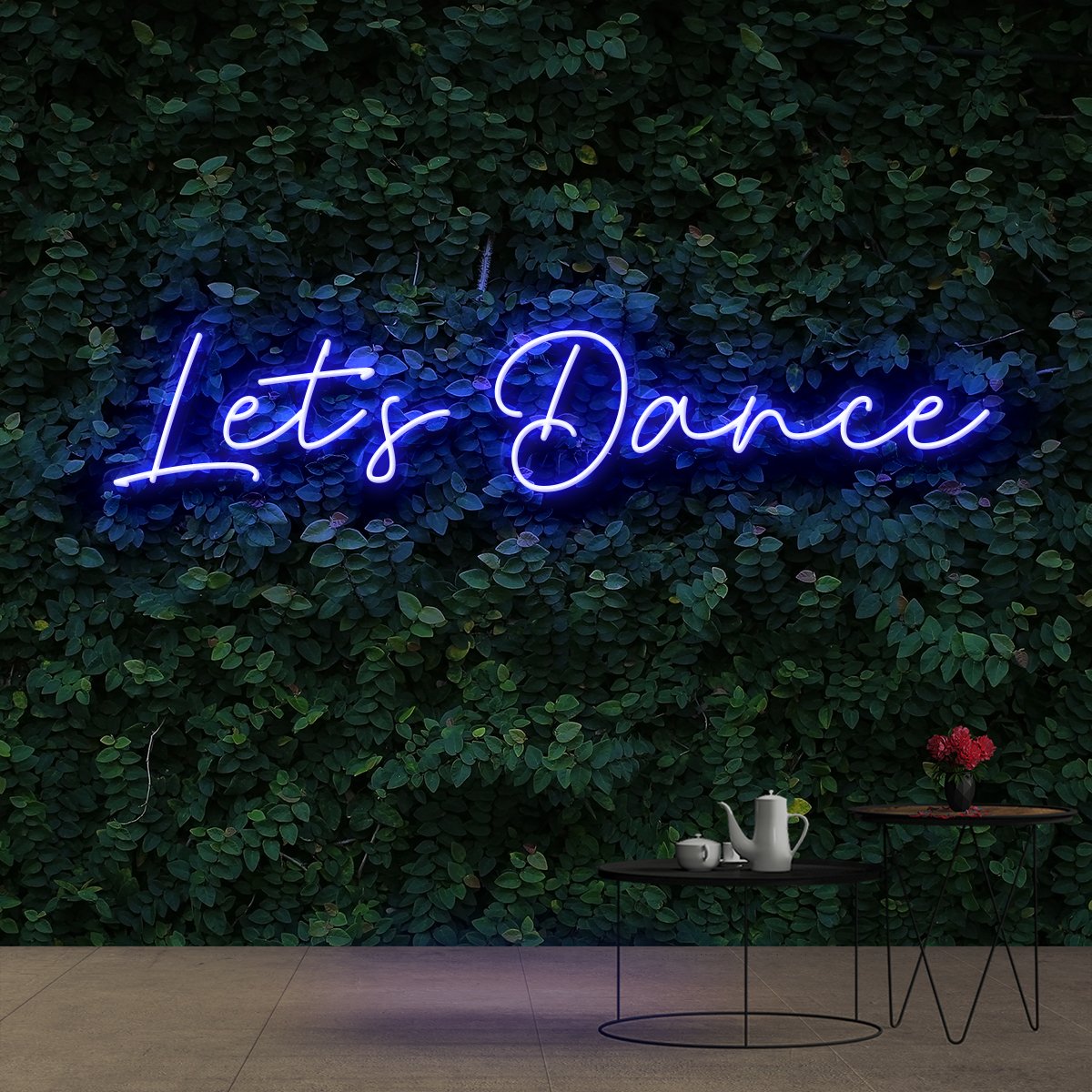 "Let's Dance" Neon Sign 60cm (2ft) / Blue / Cut to Shape by Neon Icons