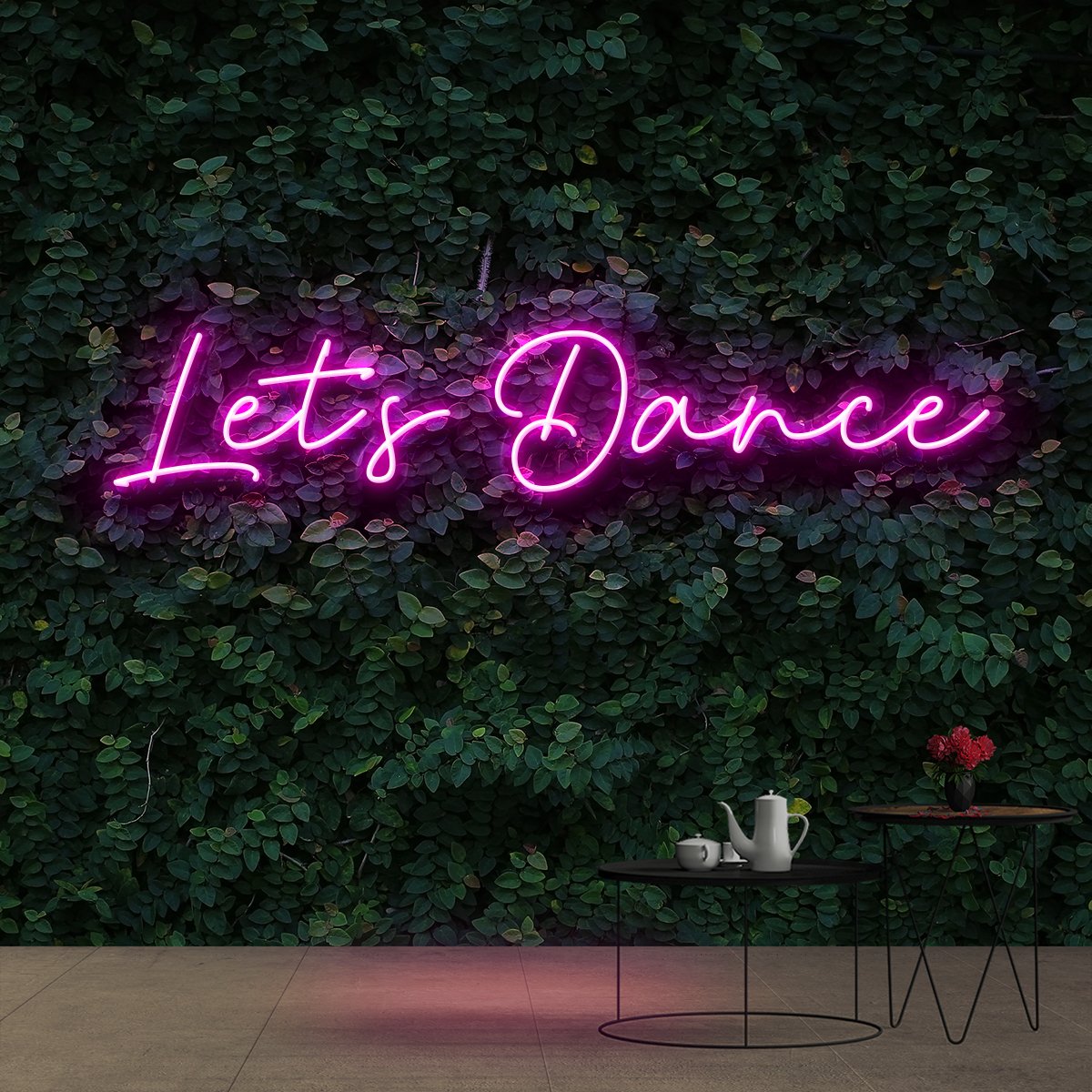 "Let's Dance" Neon Sign 60cm (2ft) / Pink / Cut to Shape by Neon Icons