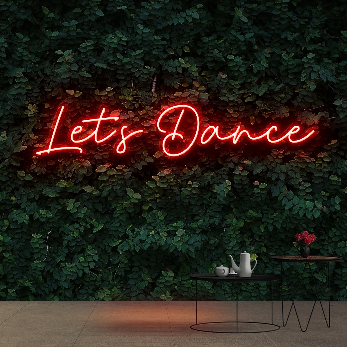 "Let's Dance" Neon Sign 60cm (2ft) / Red / Cut to Shape by Neon Icons