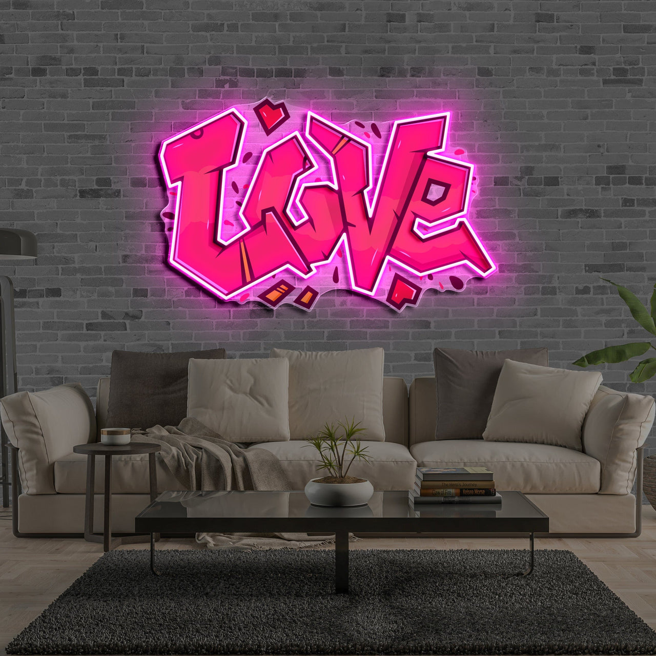 "Love" Neon x Acrylic Artwork by Neon Icons