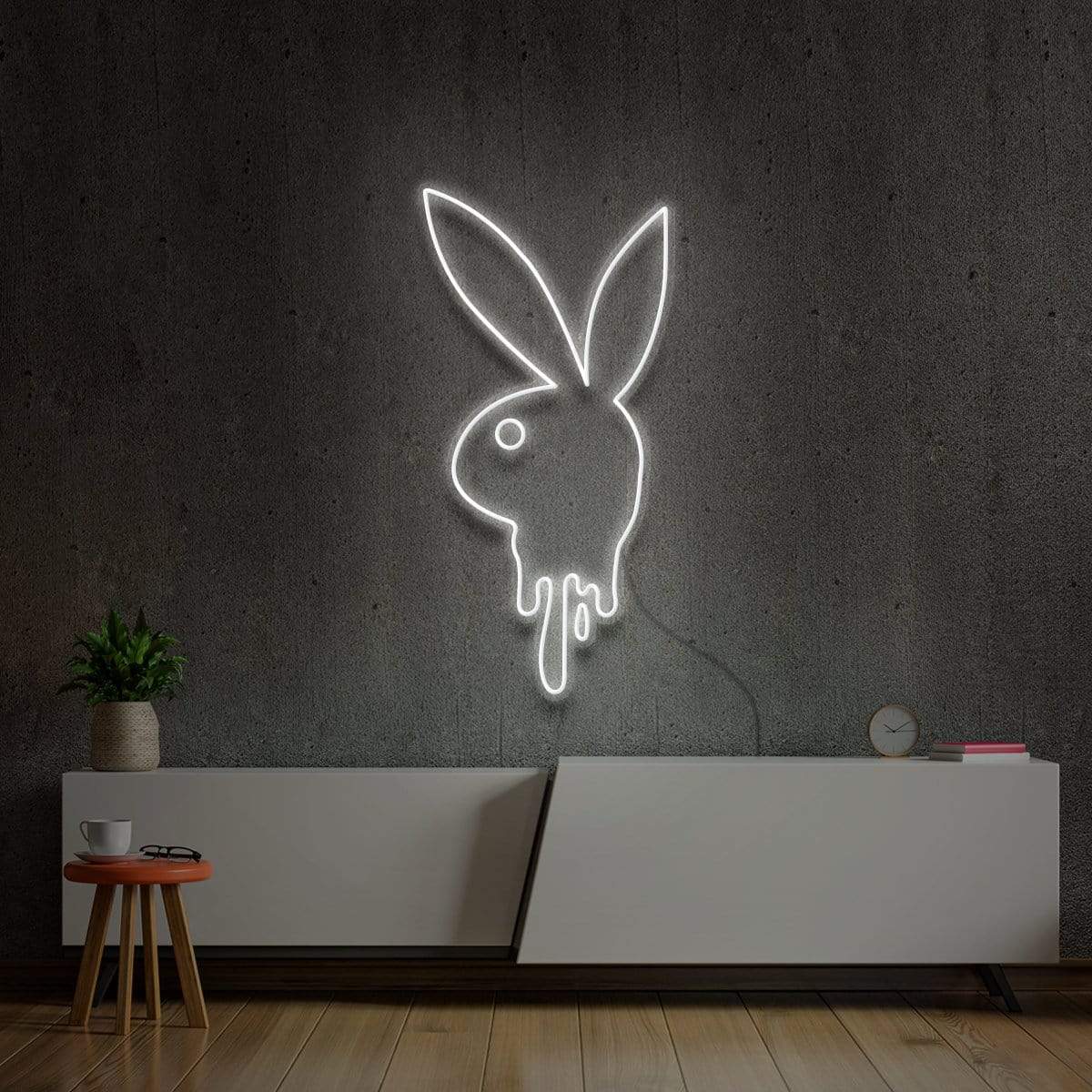 Playboy X Locomocean - Disco Bunny - Glass Neon Box Sign (Pre