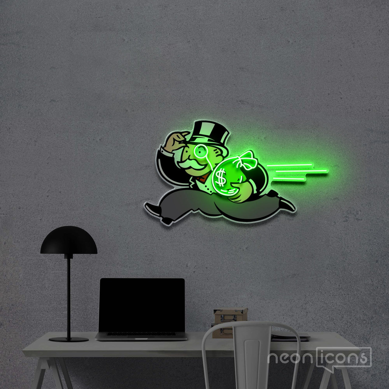 "Robber Baron" Neon x Acrylic Artwork by Neon Icons
