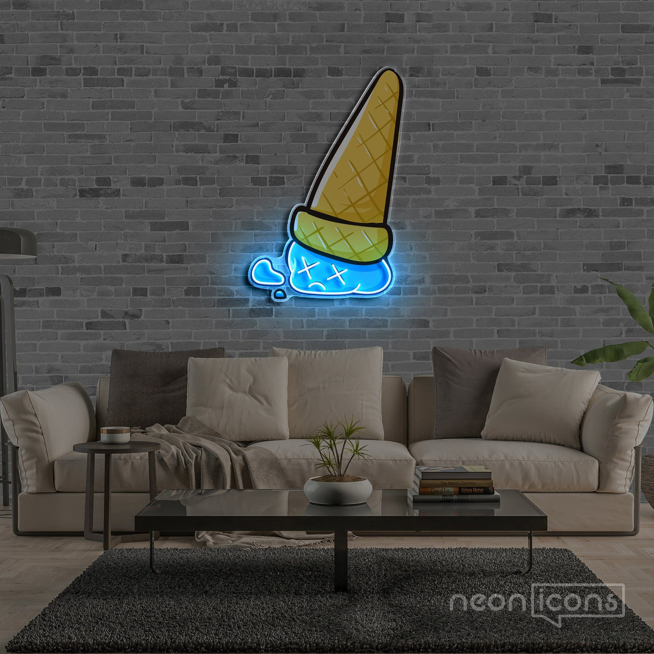 "Sadcream Cone V1" Neon x Acrylic Artwork by Neon Icons