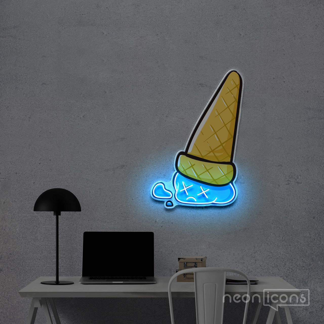 "Sadcream Cone V1" Neon x Acrylic Artwork by Neon Icons