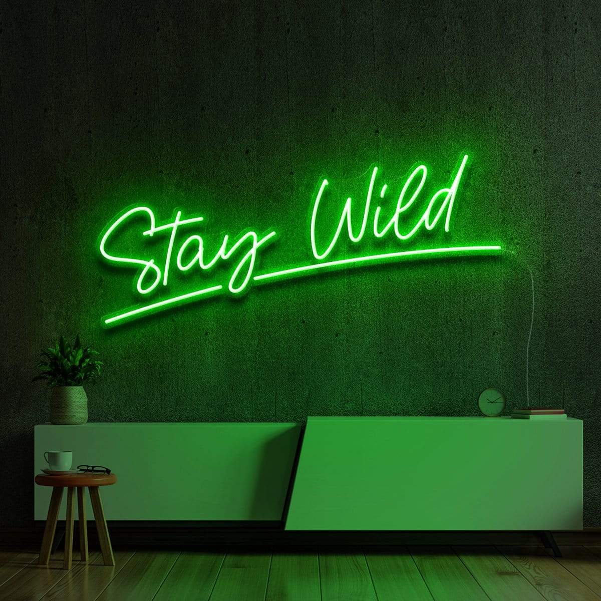"Stay Wild" Neon Sign 60cm (2ft) / Green / LED Neon by Neon Icons