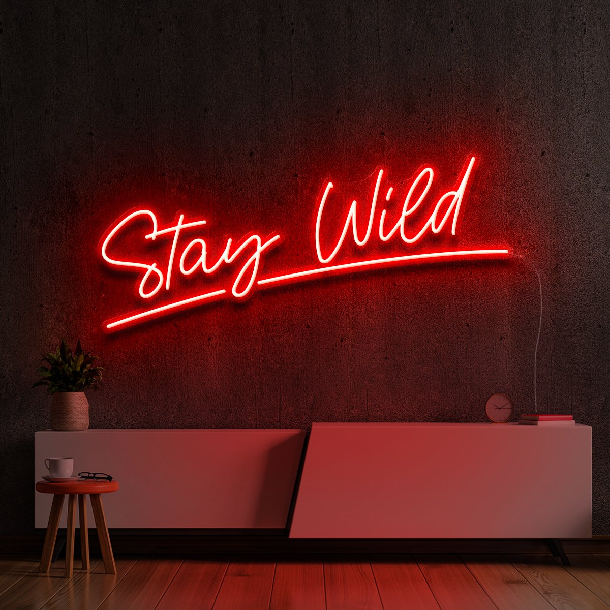 "Stay Wild" Neon Sign 60cm (2ft) / Red / LED Neon by Neon Icons
