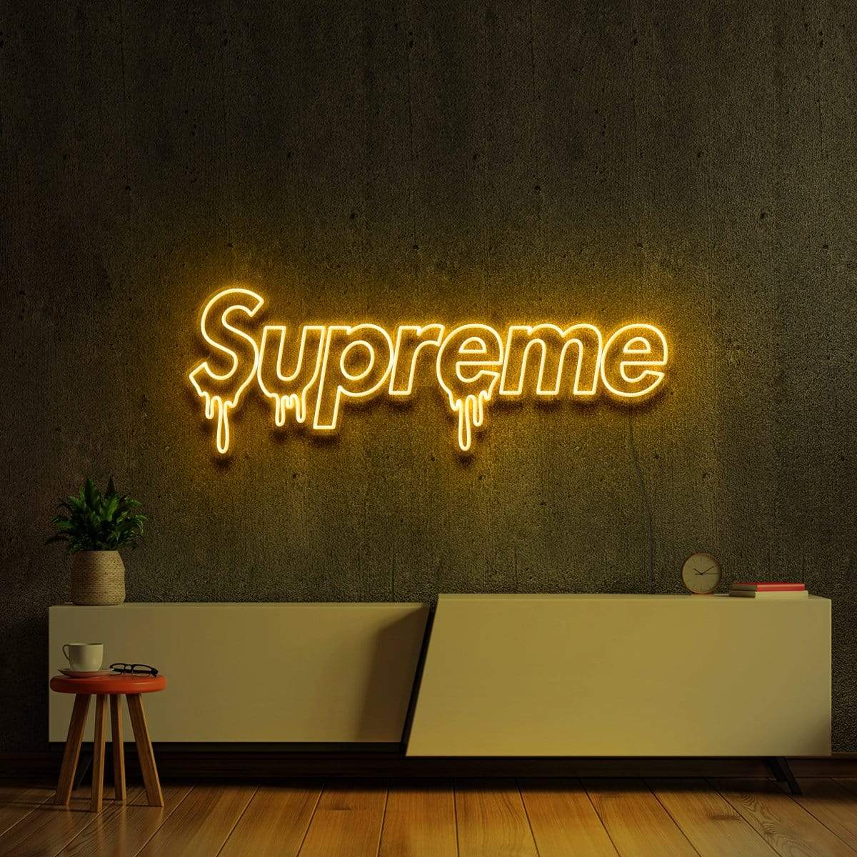 "Supreme Drip" Neon Sign 90cm (3ft) / Yellow / LED Neon by Neon Icons