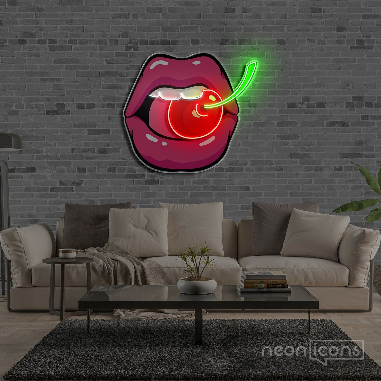 "Sweet Cherry Flavor" Neon x Acrylic Artwork by Neon Icons