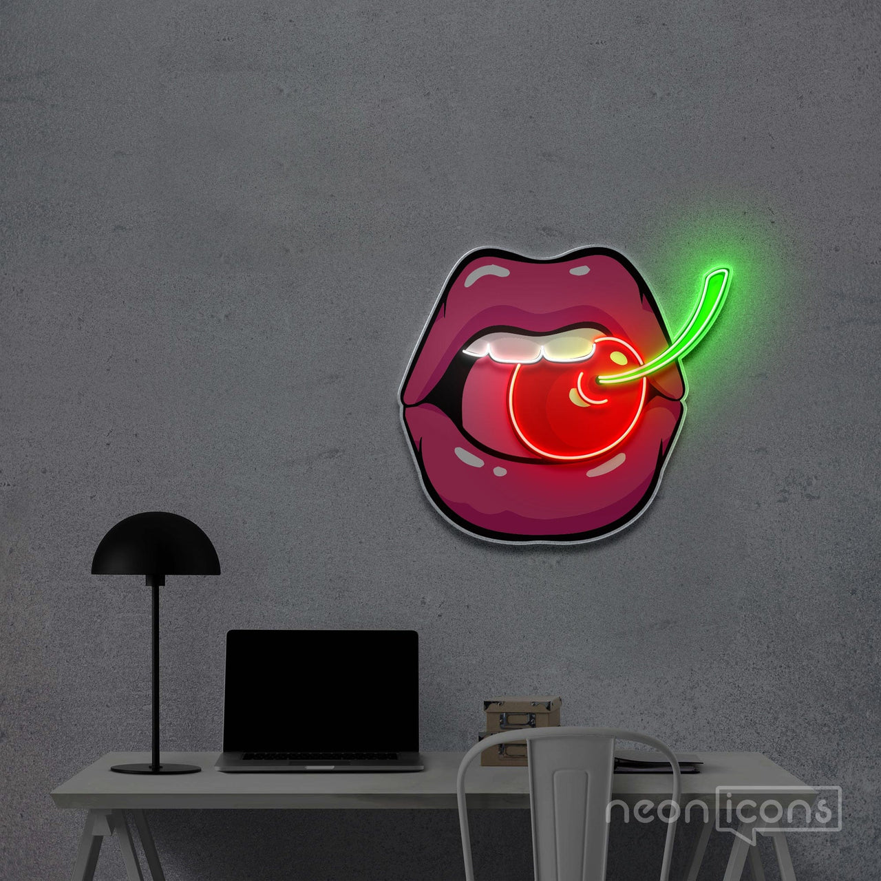 "Sweet Cherry Flavor" Neon x Acrylic Artwork by Neon Icons