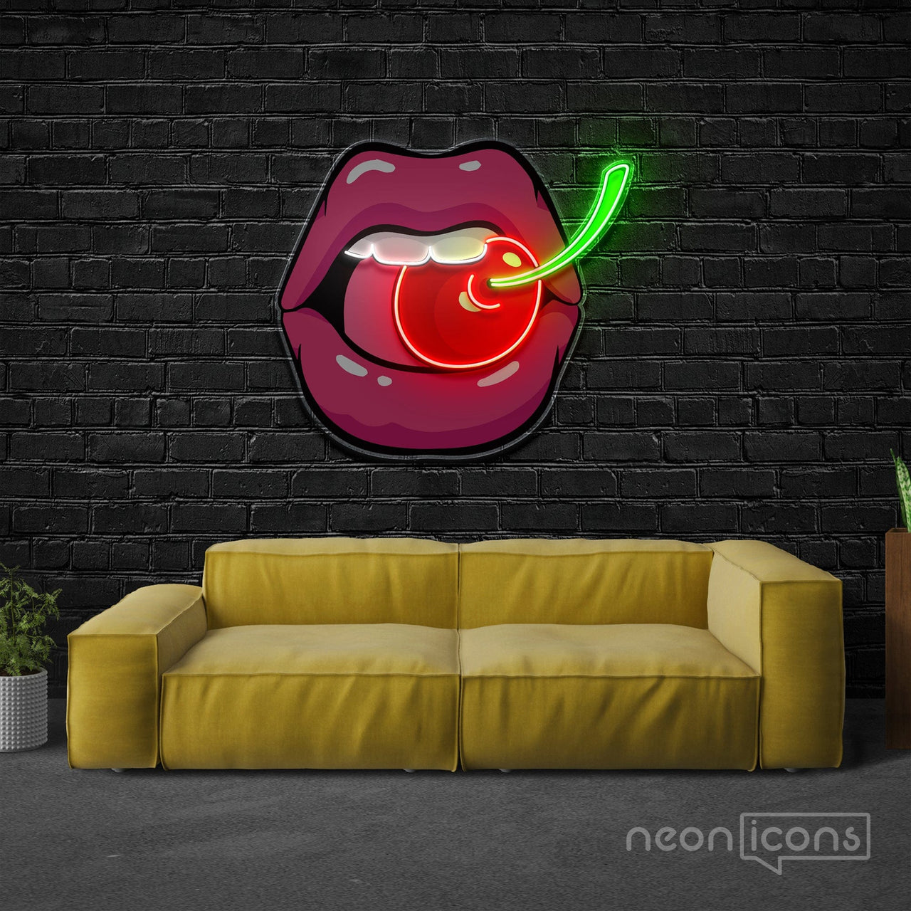 "Sweet Cherry Flavor" Neon x Acrylic Artwork by Neon Icons