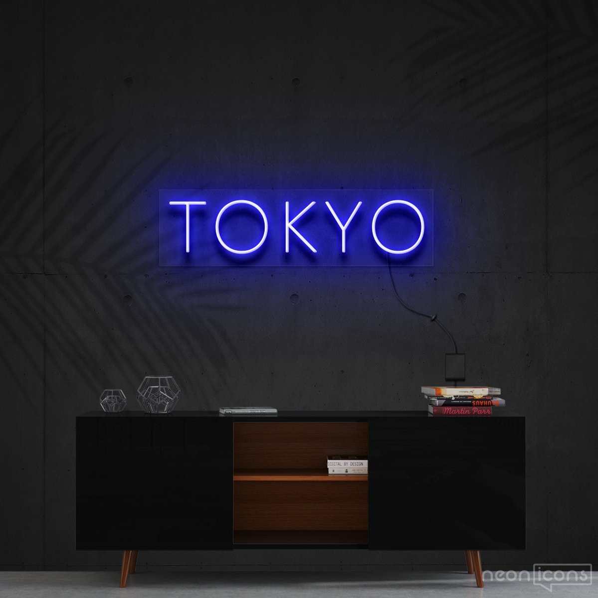 "Tokyo" Neon Sign 60cm (2ft) / Blue / Cut to Shape by Neon Icons