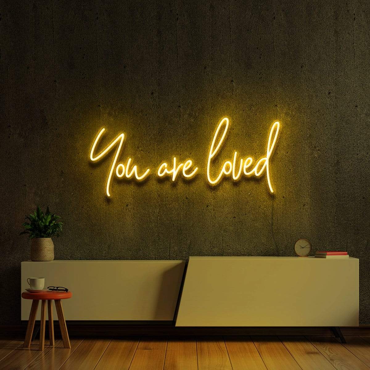 "You Are Loved" Neon Sign 60cm (2ft) / Yellow / LED Neon by Neon Icons