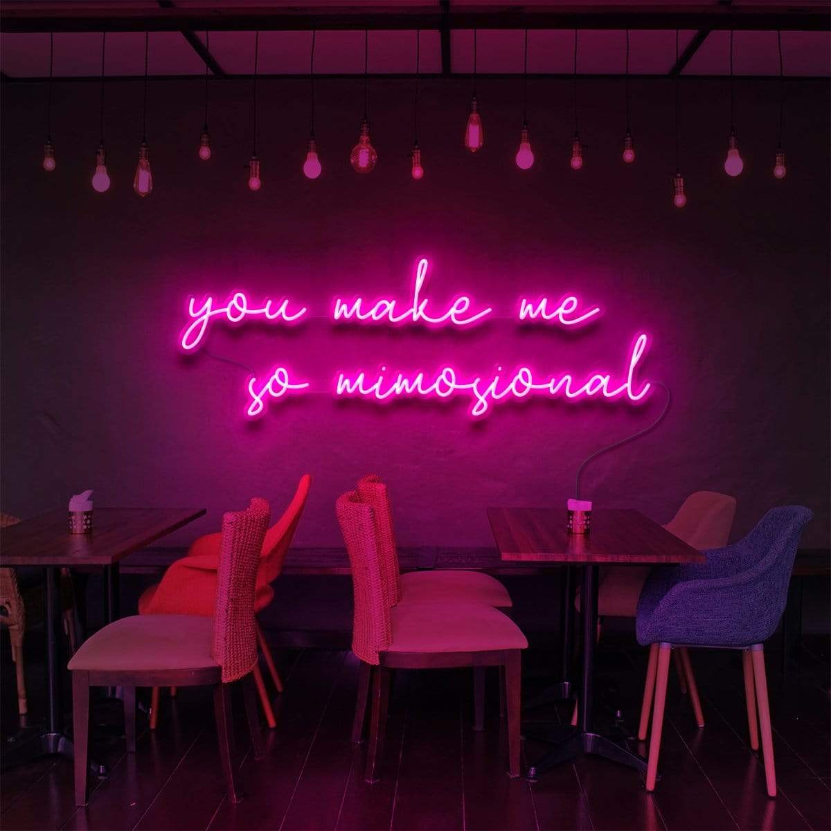 "You Make Me So Mimosional" Neon Sign for Bars & Restaurants 90cm (3ft) / Pink / LED Neon by Neon Icons